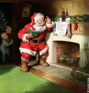 painting of Santa Claus