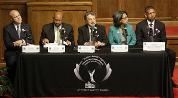 five mayors discussing racism