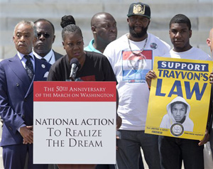 African-American men supporting a &quot;Trayvon Martin Law&quot;