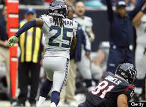It shouldn't be a surprise that Sherman - a dozen years younger than Manning - would take a different tack in his quest for fame, one that's very much as odds with the NFL's buttoned-down image. The cornerback may have graduated from Stanford with a degree in communications, but he was never going to be portrayed the same as Manning by the NFL's marketing machine, by the folks on Madison Avenue &ndash; and, by extension, white America.