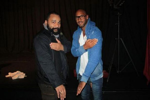 Nicolas Anelka (right) with French comedian Dieudonne M'Bala M'Bala, who popularized the &quot;quenelle&quot;, and has been convicted multiple times for inciting racial hatred or anti-Semitism.