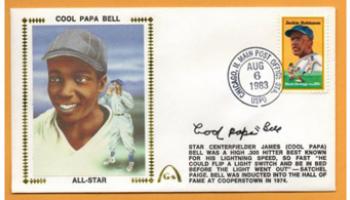 Cool Papa Bell (James Thomas Bell) was inducted into the Baseball Hall of Fame in 1974. He died in 1991.