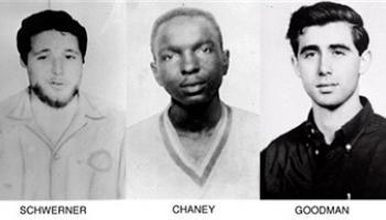 This combination made from pictures distributed by the FBI in 1964 shows, from left, Michael Schwerner, James Chaney, and Andrew Goodman, civil rights workers who were killed in the "Mississippi Burning" case of 1964. The men are going to be posthumously awarded the Presidential Medal of Freedom on Monday, Nov. 24, 2014, but the honor is not sitting well with some of their relatives.