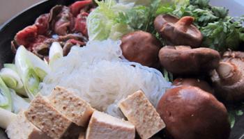 Sukiyaki ingredients