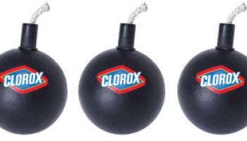 bombs with Clorox bleach logos on them