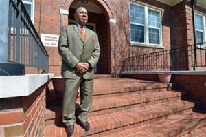 St. Paul’s College President Millard “Pete” Stith stands outside one of the 35 buildings for sale on the Lawrenceville, Va., campus of the historically black college and university on March 26, 2014. The college closed in 2013 under mounting debt and a loss of accreditation. Smith and St. Paul’s alumni are hopeful an April 9 sale will resurrect the school, founded in 1888.