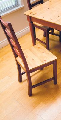 wood tables and chair 