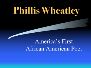 illustration: "Phillis Wheatley: American's First African-American Poet"