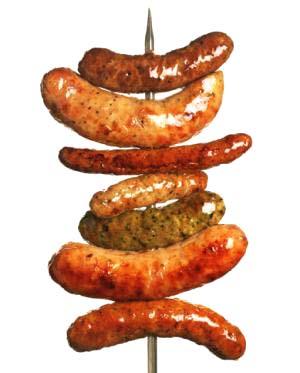 Sausages on a stick