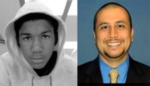 portraits of Trayvon Martin and George Zimmerman