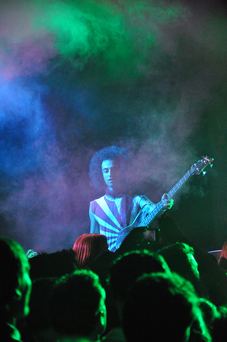 musician performing at the Fete de la Musique, New York.