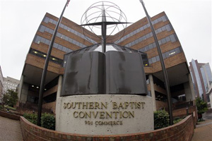 This Dec. 7, 2011 file photo shows the headquarters of the Southern Baptist Convention in Nashville, Tenn. The Southern Baptist Convention will chose a new president from among at least three candidates on Tuesday, June 10, 2014, at their convention in Baltimore.