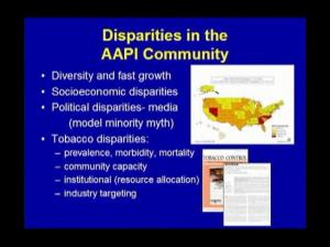 illustrations showing Disparities in AAPI Community