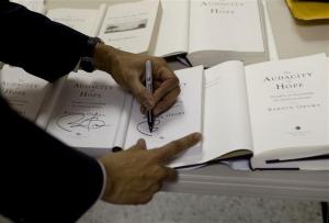 Obama at book signing