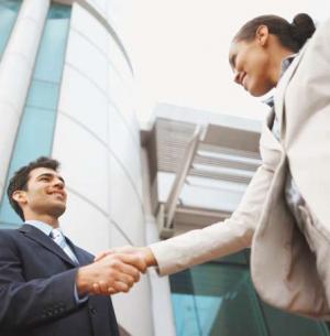 Business people shaking hands