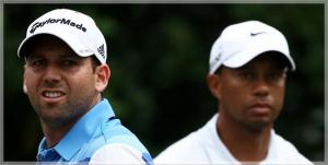 Sergio Garcia and Tiger Woods