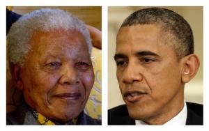 Nelson Mandela and Barack Obama