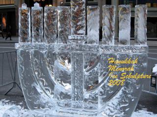 Hanukkah Menorah Ice Sculpture