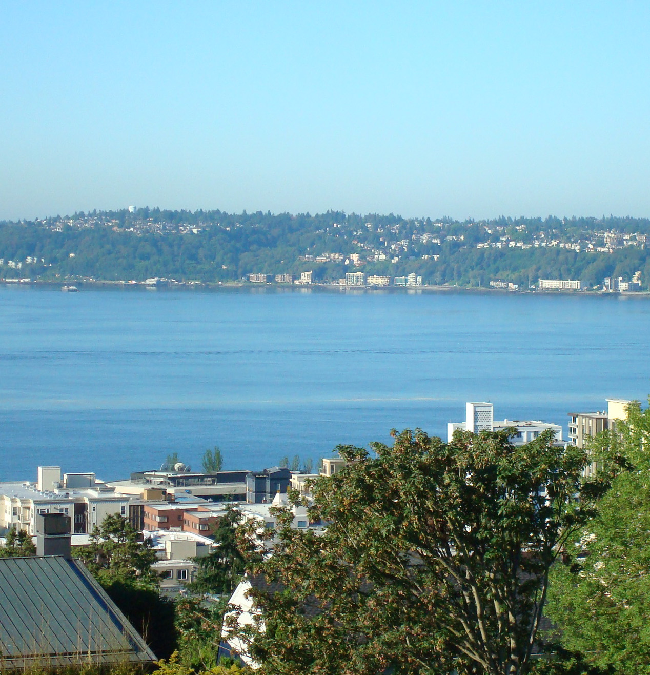 West Seattle skyline, which features Alki Beach. 