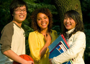 smiling students