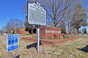This March 26, 2014 photo shows St. Paul's School, founded in 1888 in Lawrenceville, Va., to serve young African-American women and men. The school, affiliated with the Episcopal Church, is up for sale and sealed bids will be opened April 9. The school closed last year but alumni hope it can be resurrected by the sale. The campus and its buildings are valued at 2.5 million.