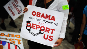 Obama is under pressure from immigration supporters to use his executive power to stop deportations. Two polls released Thursday by the Pew Research Center expose a potential conflict for Hispanics and Asian-Americans that voted overwhelmingly last year for President Barack Obama, a Democrat.