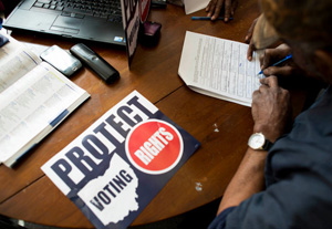 Several predominantly black churches and the Ohio chapters of the League of Women Voters and the NAACP have joined the ACLU in its lawsuit challenging Husted's directive on early voting hours.