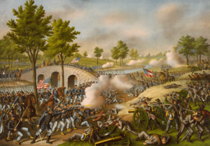 painting of the battle of Antietam