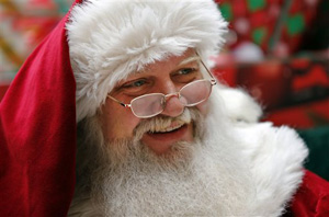 &quot;Santa Claus&quot; sits in a mall in South Portland, Maine on Thursday, Dec. 19, 2013. Andrew Chesnut, the Bishop Walter F. Sullivan Chair in Catholic Studies at Virginia Commonwealth University, said depictions of Santa Claus as a white man came about mainly because he was a European import, a blend of the Dutch Sinterklaas and British folklore character Father Christmas, with elements of Saint Nicholas, a 4th-century Greek bishop in modern-day Turkey.