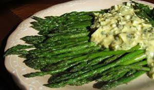 sauce gribiche with asparagus