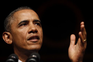 President Obama speaking at the Civil Rights summit, and speaking about President Lyndon Johnson's passage of the Civil Rights Act in 1964 and the subsequent passage of the Voting Rights Act in 1965.