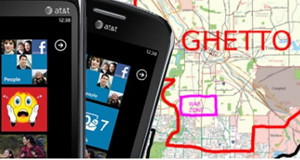 cell phone and maps with directions around a &quot;ghetto&quot; neighborhood