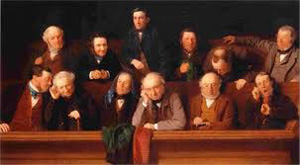 painting of jury members from history