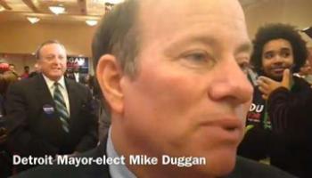 Mike Duggan waged a historic write-in campaign to become the first white mayor in four decades of Detroit, which is more than 80% black.