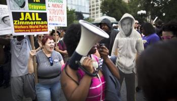 demonstrators against the Zimmerman verdict