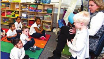 Students in a classroom