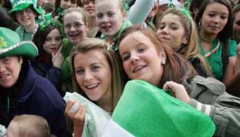 young people celebrate St. Patrick's Day