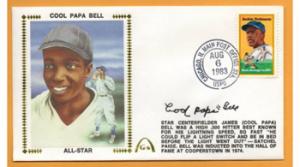 Cool Papa Bell (James Thomas Bell) was inducted into the Baseball Hall of Fame in 1974. He died in 1991.