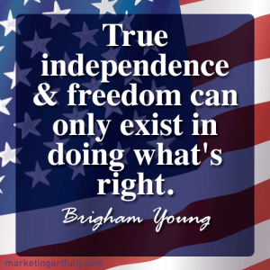 Brigham Young Freedom Quote