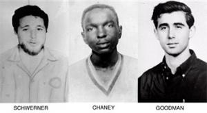 This combination made from pictures distributed by the FBI in 1964 shows, from left, Michael Schwerner, James Chaney, and Andrew Goodman, civil rights workers who were killed in the "Mississippi Burning" case of 1964. The men are going to be posthumously awarded the Presidential Medal of Freedom on Monday, Nov. 24, 2014, but the honor is not sitting well with some of their relatives.