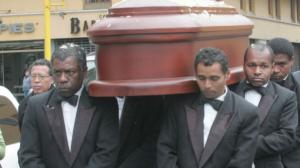 Black pallbearers in Peru