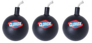 bombs with Clorox bleach logos on them